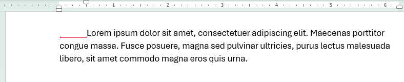 Example of an indented paragraph