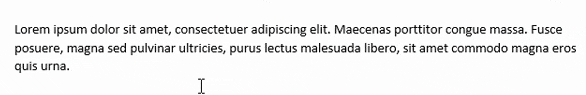 Select text by click and drag in Word