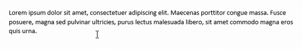 Select text paragraph by triple clicking in Word